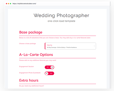 Frontend Style #1 - Wedding Photographer
