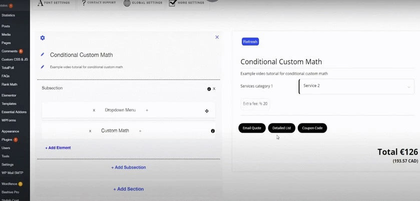 Conditional Logic Front End display