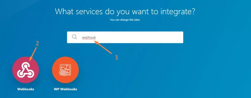 Search and Set Up Webhook