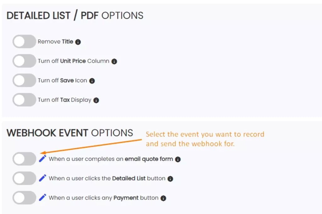 Select the Event you want to POST