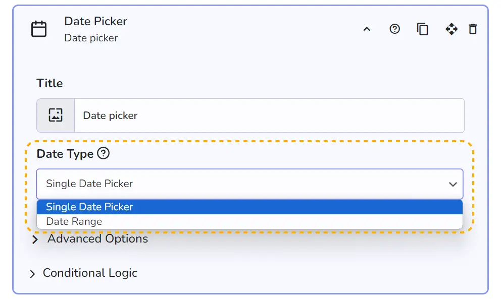 Date Picker step 5