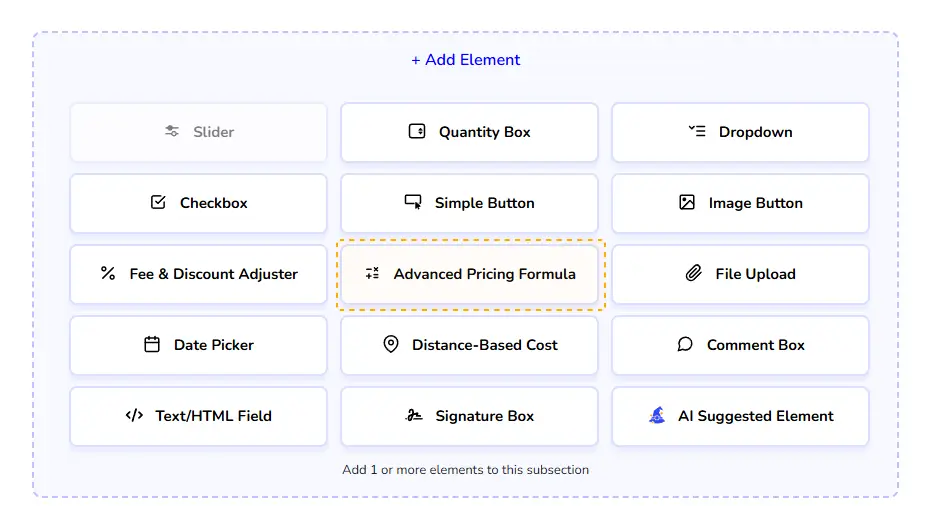 advance pricing formula