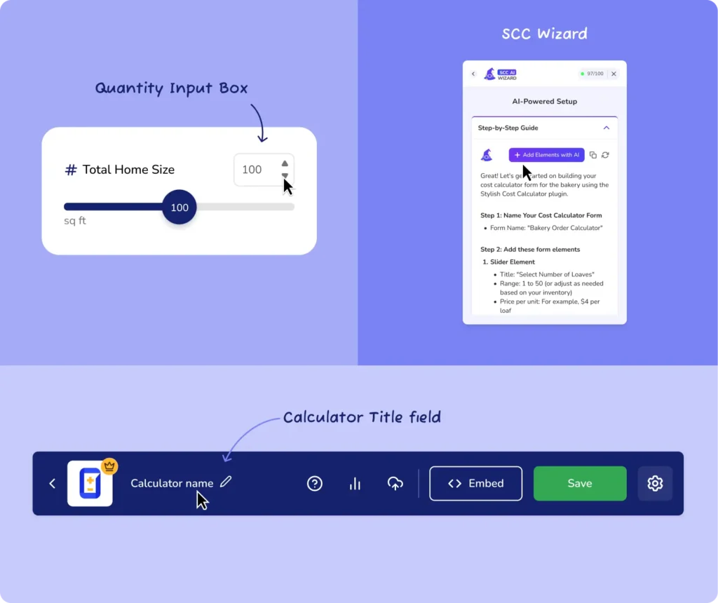 Modernized Wizard, Calculator Titles, and Call to Action (CTA) Buttons