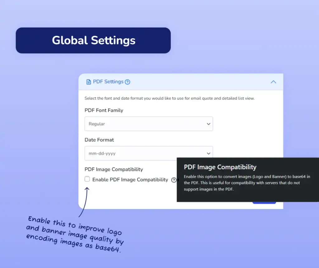 PDF export compatibility