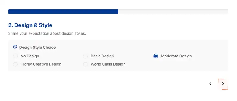Aligned Right Buttons (Only arrows in the text)