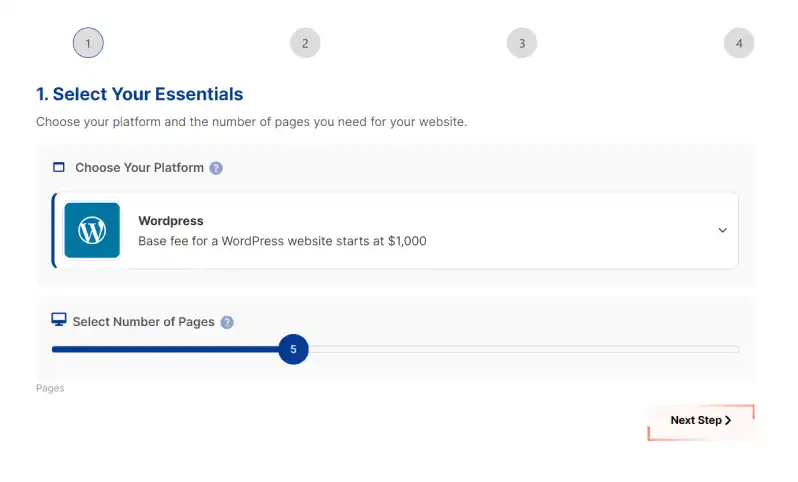 Progress Dots with Numerical Steps