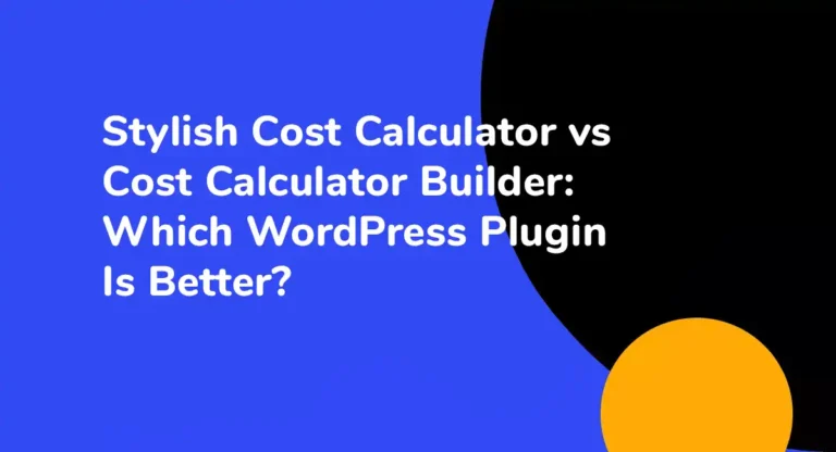Stylish Cost Calculator vs Cost Calculator Builder